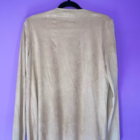 DYNAMITE Suede fringe jacket cardigan - Picture 3 of 4